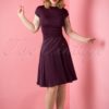50s Bridget Heart Bombshell Dress in Navy and Red