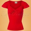 50s She Who Dares Top in Red