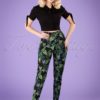 50s Maddie Black Forest Trousers in Black