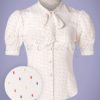 40s Melody Sprinkles Blouse in White