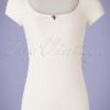 50s Logo Feminine Short Sleeve Top in White