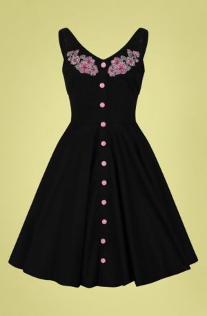50s Lucy Mid Dress in Black