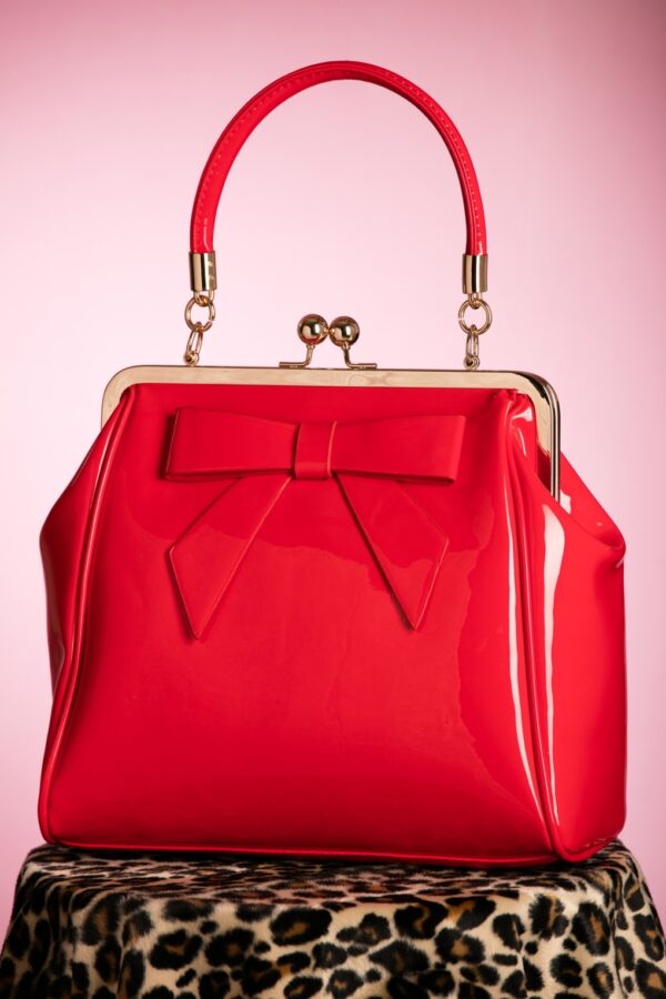 Amerikanische Vintage Lacktasche in Rot