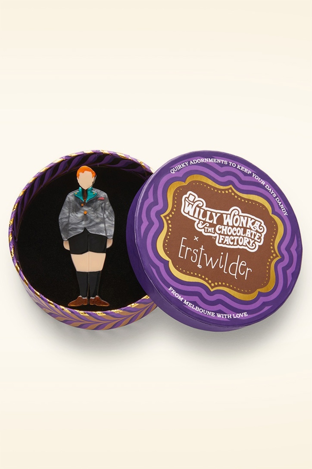 Augustus Gloop Brosche