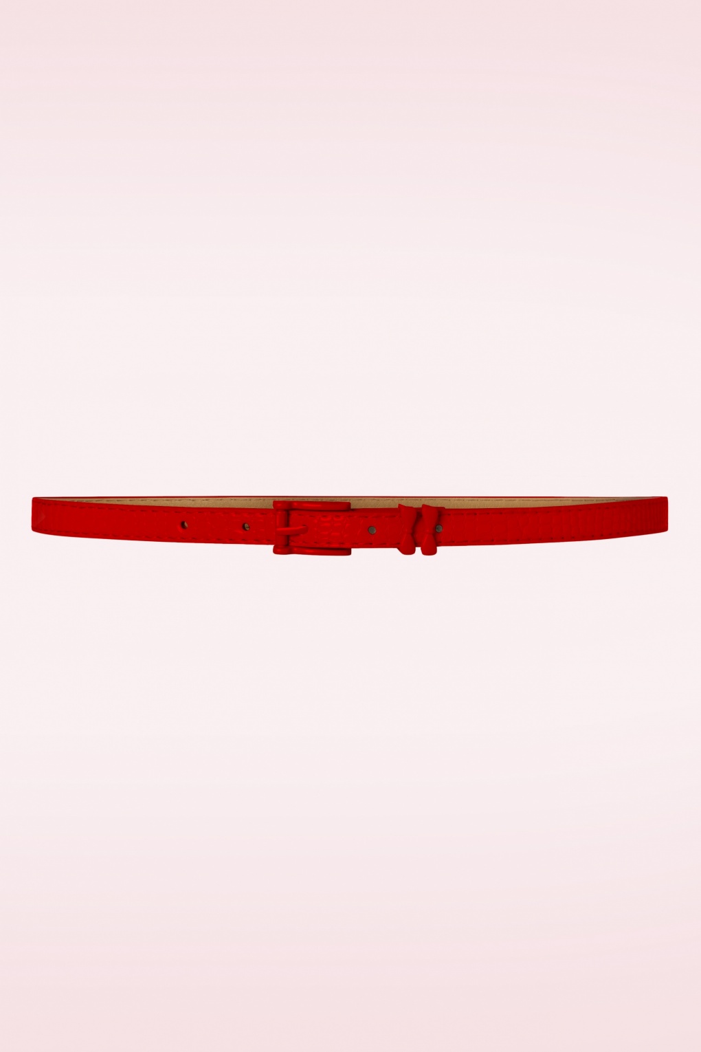 Cecile Gürtel in Krokodillederrot