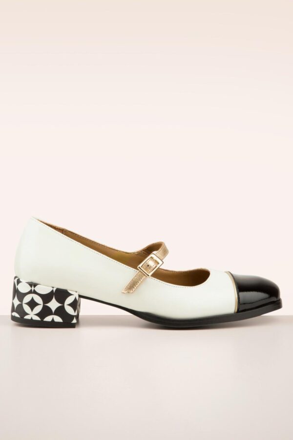 Colette Mary Jane Pumps in Schwarz und Elfenbein