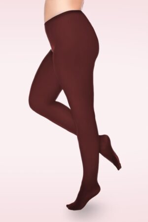 Curvy Super Stretch Strumpfhose in Burgund