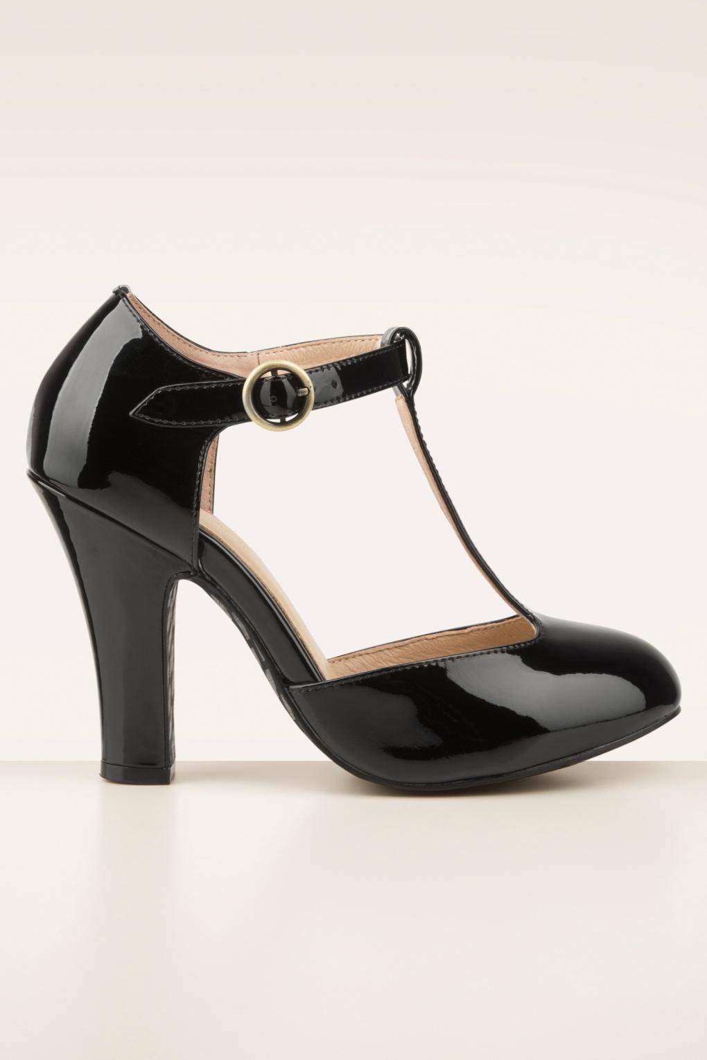 June Effortlessly elegante Lackpumps in Schwarz