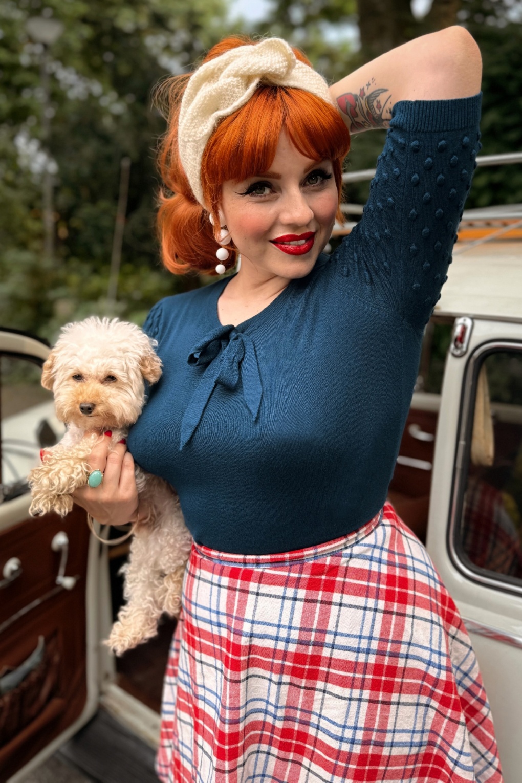 Milly Stricktop in Teal Blau