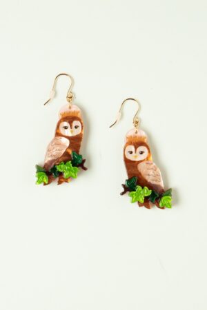 Regal Woodland Owl Ohrringe