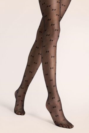 Ribbon Strumpfhose in Schwarz