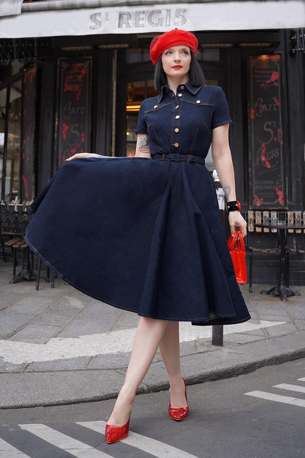 Tallulah Swing Kleid in Blau