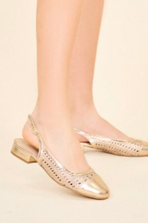 Estelle Ballerina Flats in Gold