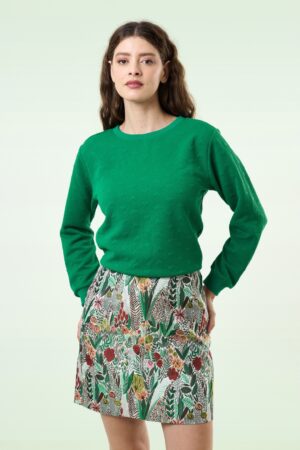 Aubin Jungle Jacquard A-Linie Minirock in Multi