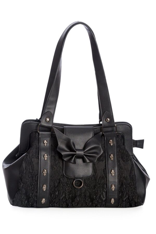Banned Handtasche Maplesage Schwarz, mit Skull