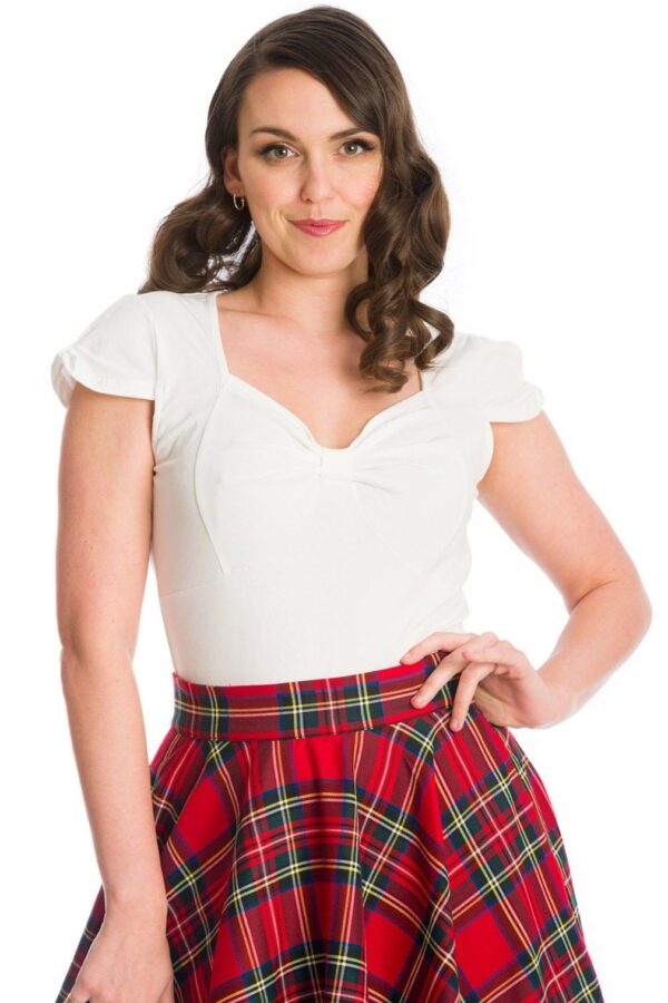 Banned Shirttop Sweet Summer Weiß Retro