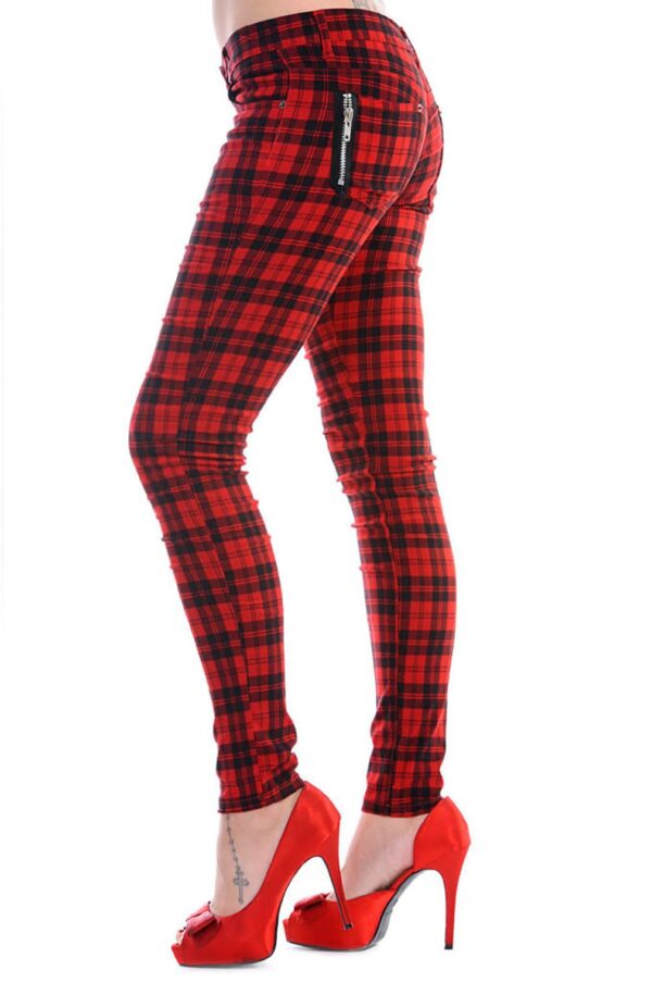 Banned Stoffhose Forever Yours Check Red