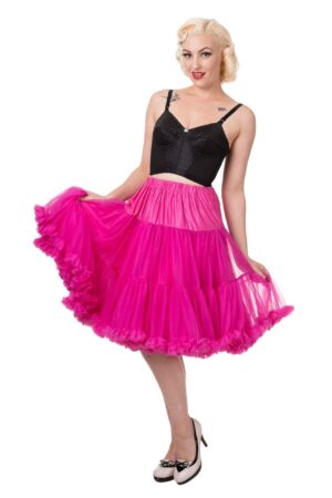Banned Unterrock Starlite Hot Pink Rockabilly