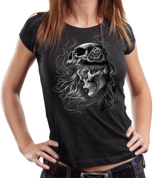 GASOLINE BANDIT® T-Shirt Damen Lady Biker-Shirt: