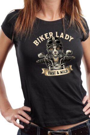 GASOLINE BANDIT® T-Shirt Damen Lady Biker-Shirt: