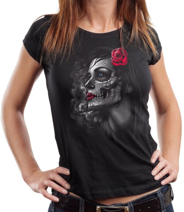 GASOLINE BANDIT® T-Shirt Damen Lady Biker-Shirt: