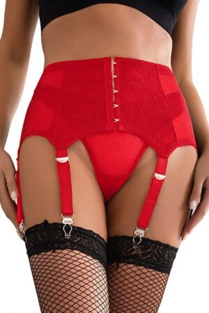 Lau-Fashion Strapsgürtel Strumpf Gürtel Corsagen Strapse
