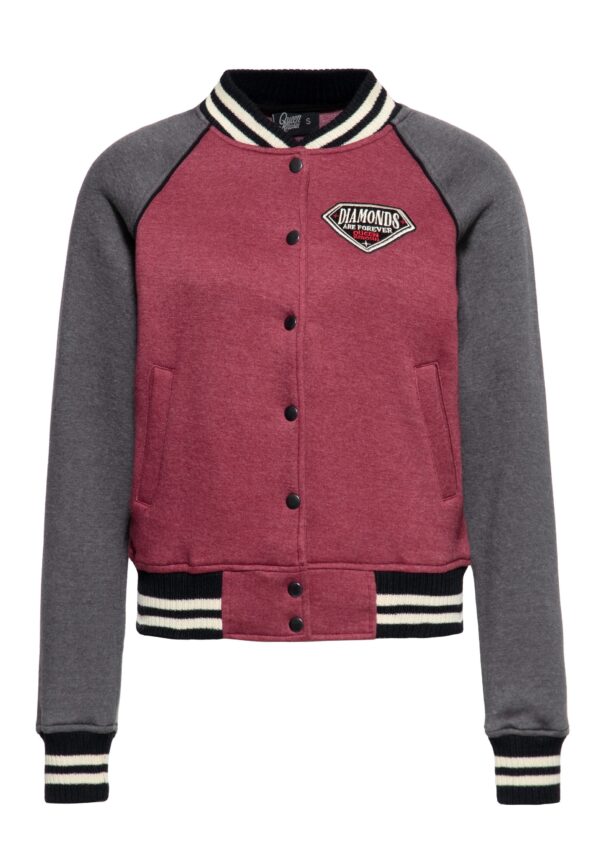 QueenKerosin Collegejacke Diamonds (1-St) mit Rückenstickerei