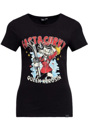 QueenKerosin T-Shirt Fast & Curvy (1-tlg)