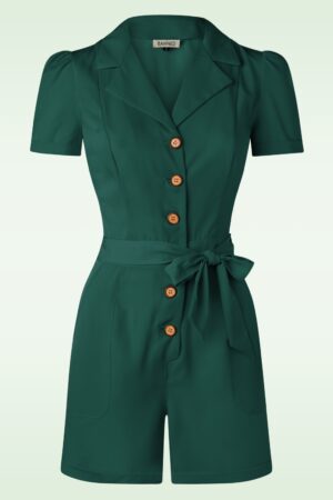 Viola Playsuit in Dunkelgrün
