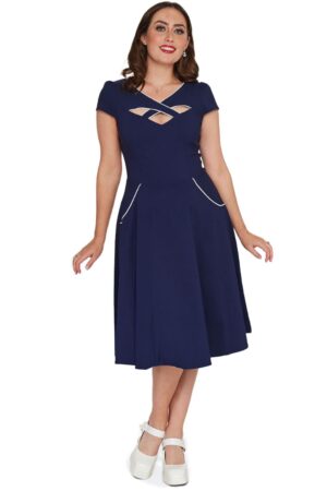 Voodoo Vixen A-Linien-Kleid Connie 1950's Contrast
