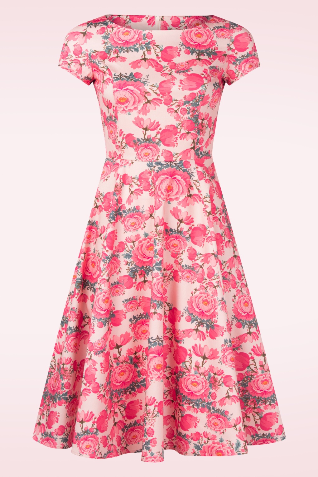 Adriana Floral Swingkleid in Pink
