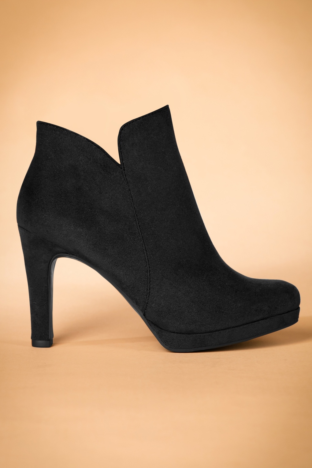 Edle Wildleder Stiefeletten in Schwarz