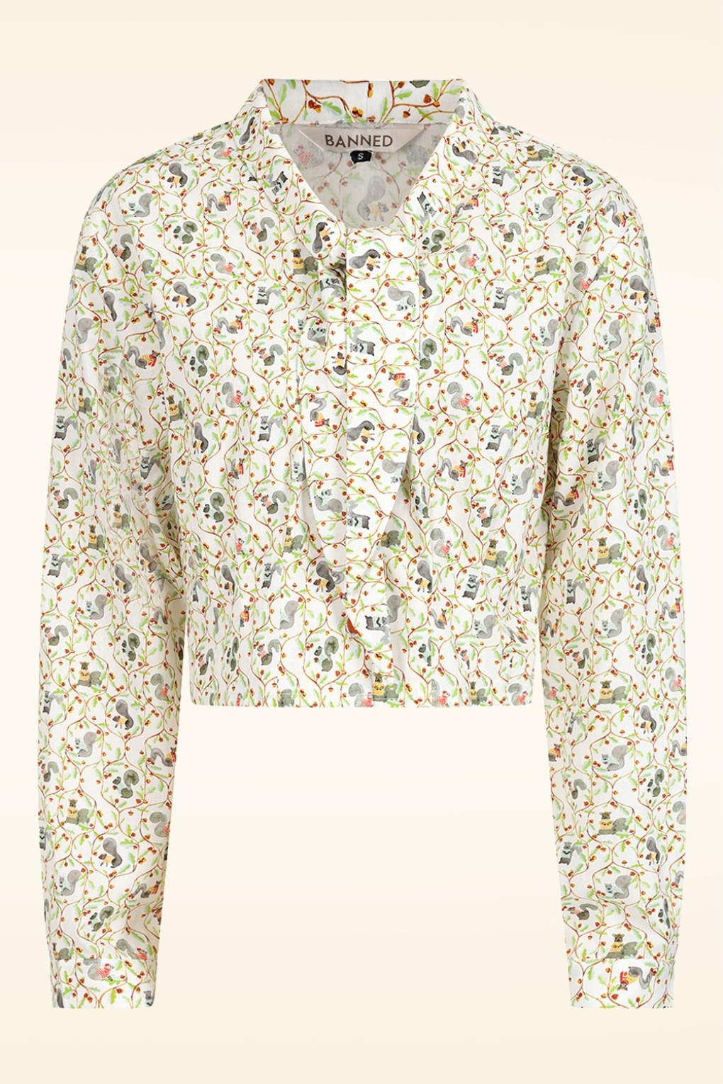 Eichhörnchen Bluse in Weiß