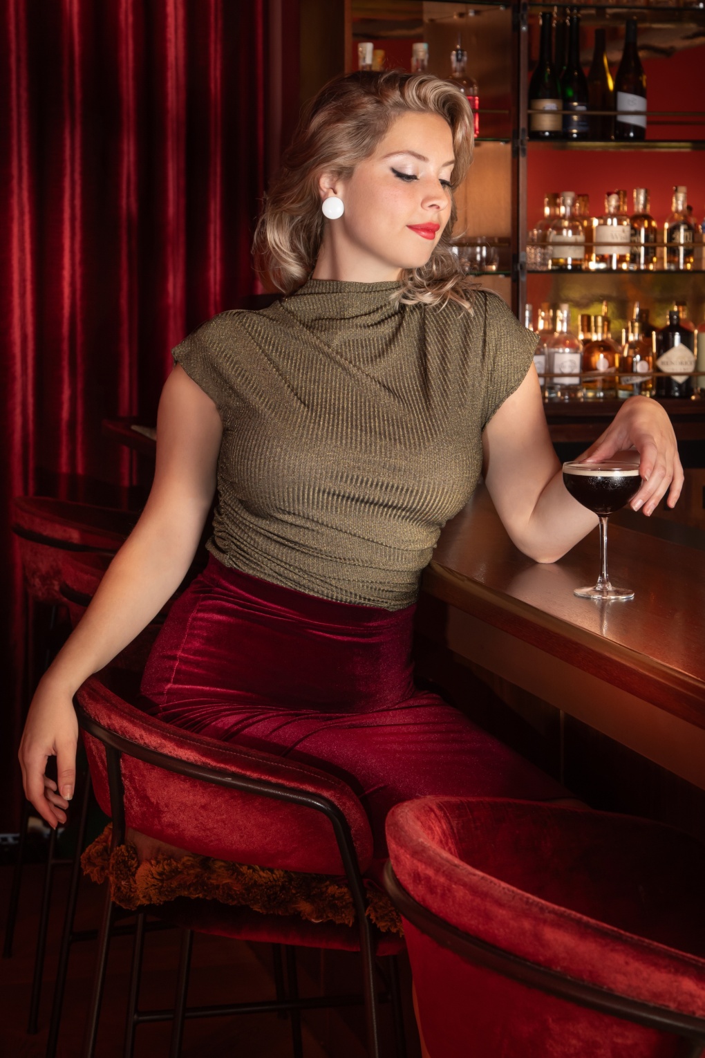 Iris Ärmelloses Glitzer-Top in Gold