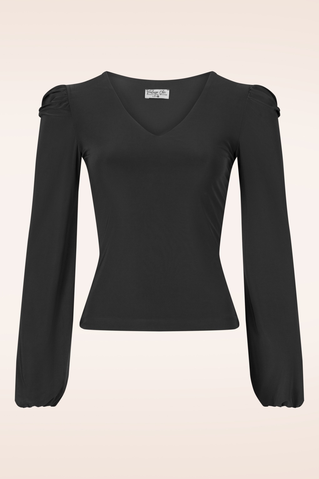 Juno Puff Sleeve Shirt in Schwarz
