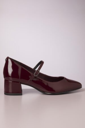 Marie Lack Pumps in Merlot Rot