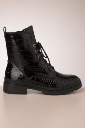 Meredith Lackleder Stiefeletten in Schwarz