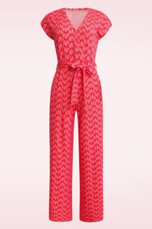 Raina Jumpsuit in Rot und Rosa