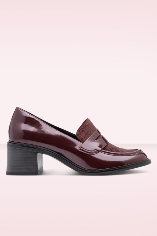 Terri Loafer Style Pumps in Merlot
