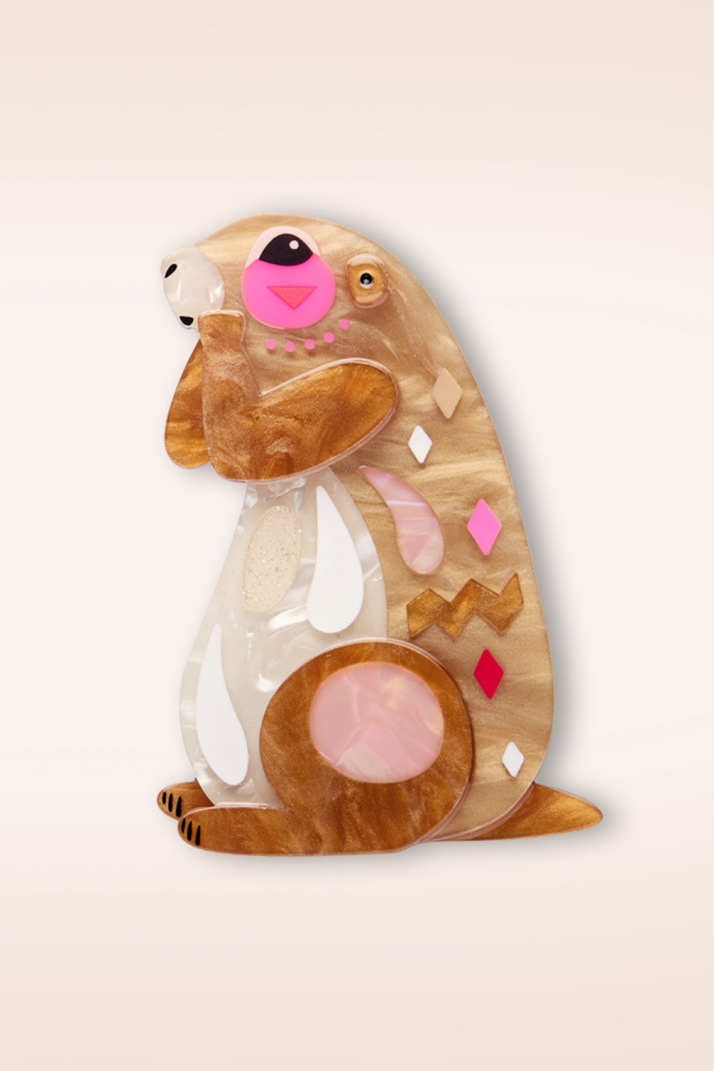 The Prudent Prairie Dog Brosche