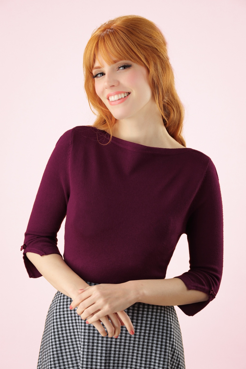 Addicted Pullover in Aubergine