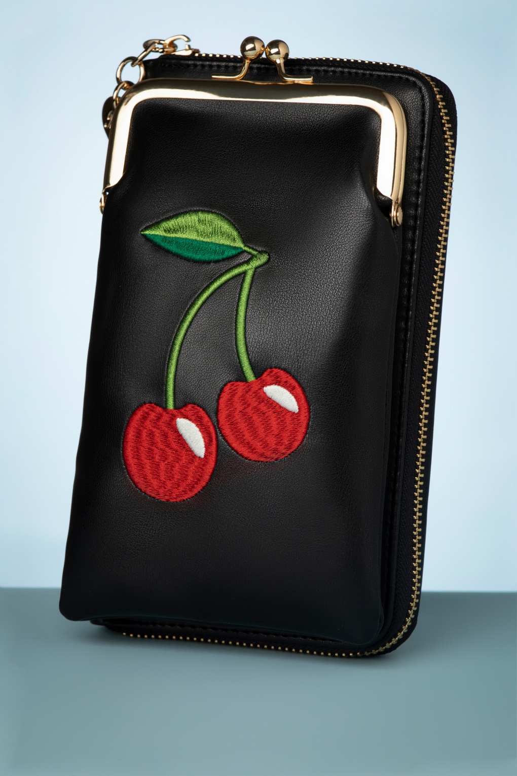 Cherry Pie Body Phone Tasche in Schwarz