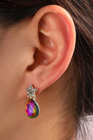 Cosmic Sparkle Rainbow Ohrringe in Gold