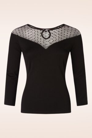 Evita Evening Top in Schwarz