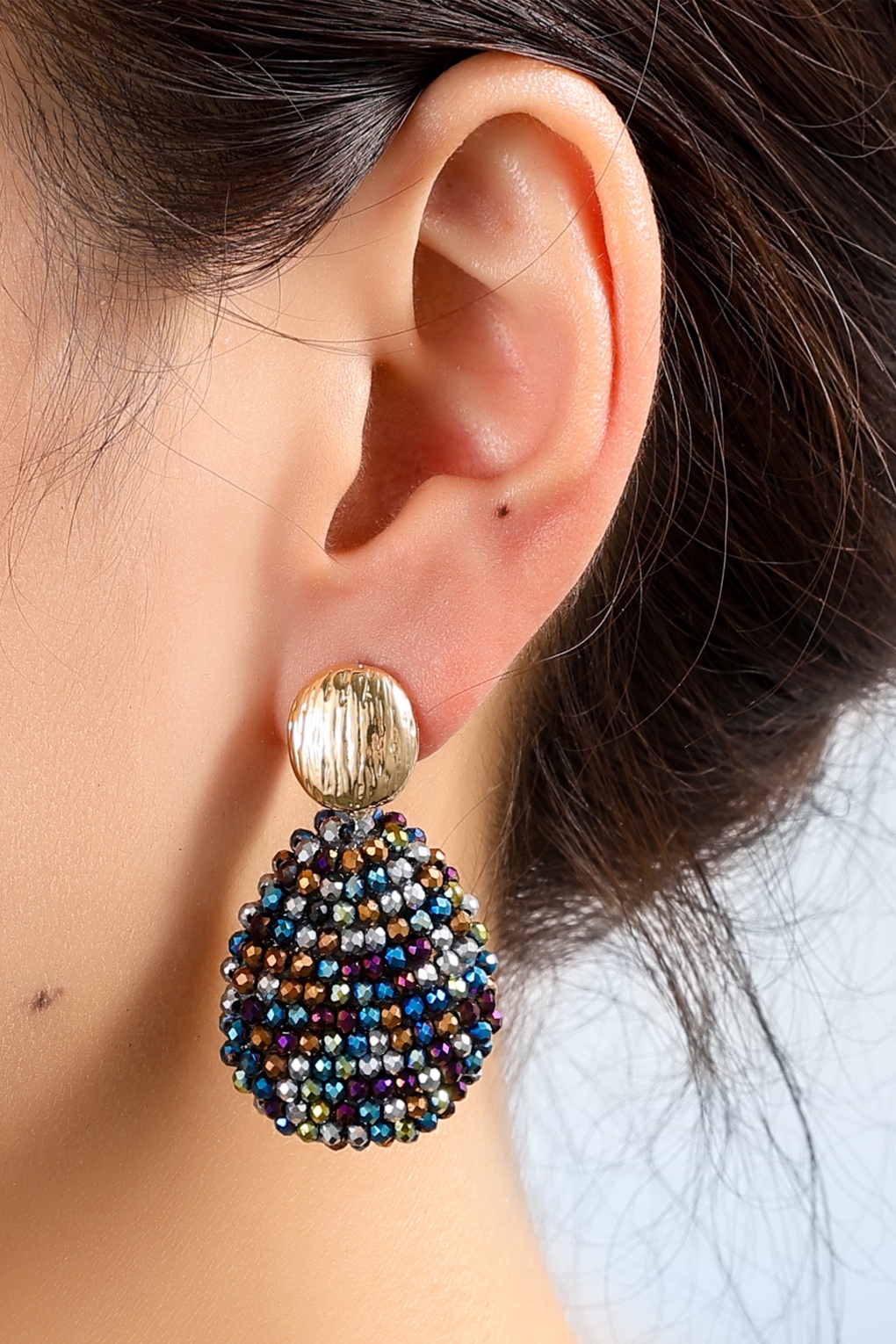 Kleine Disco Beads Ohrstecker in Multi