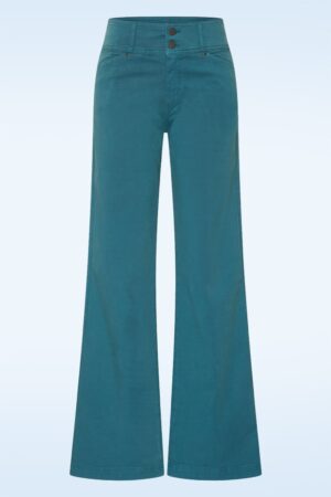 Lotus Wide Hose in Petrolblau