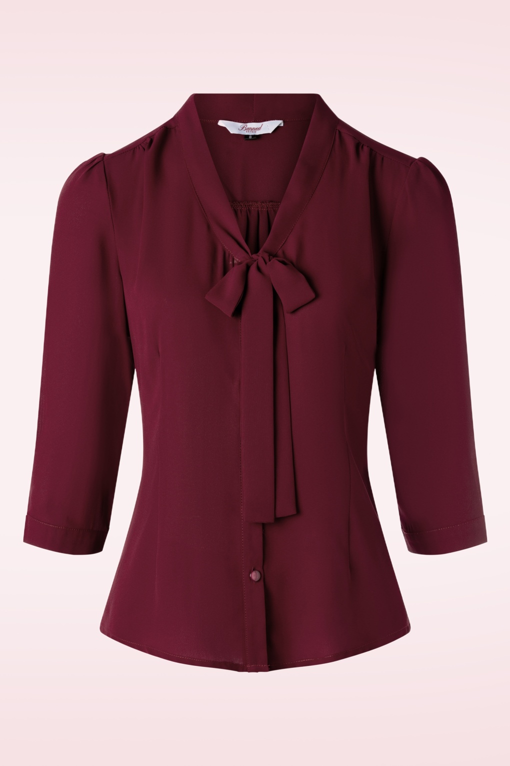 Perfekte Schleifenbluse in Burgund