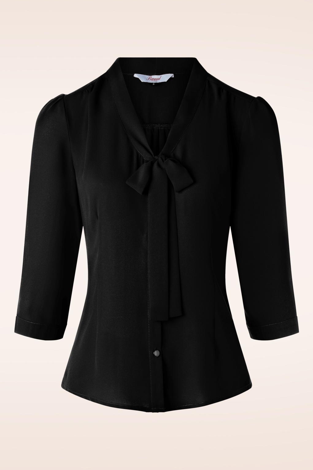 Perfekte Schleifenbluse in Schwarz