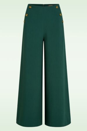 Pia Marple Stoffhose in Kieferngrün.