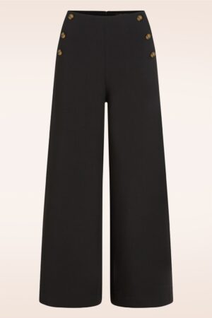 Pia Marple Stoffhose in Schwarz